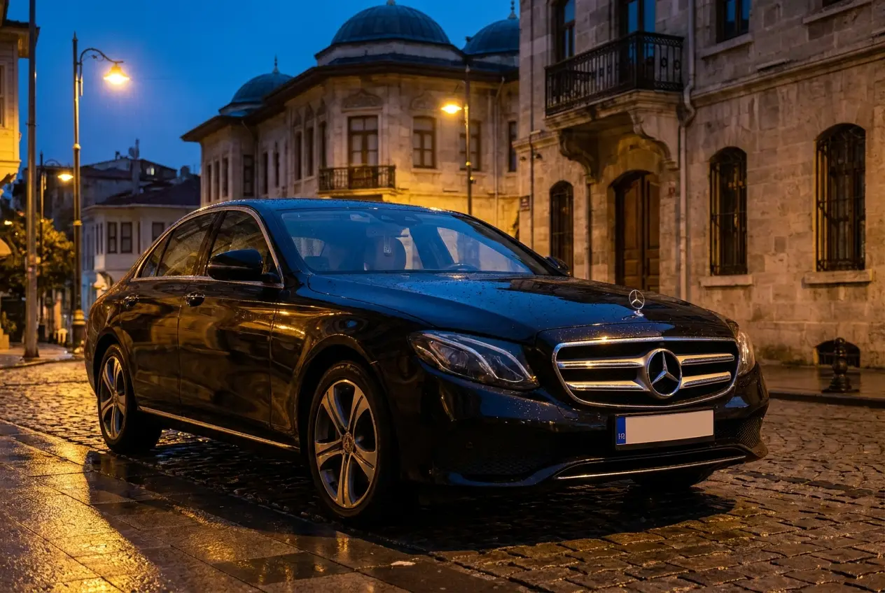 Business sedan class transfer vehicle.